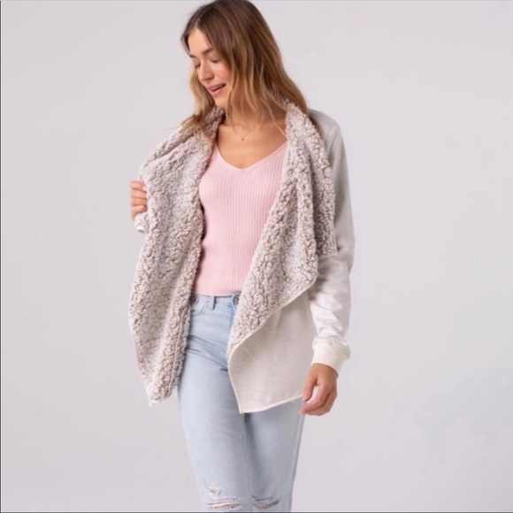 Thread & Supply Monarch Sherpa Fleece Cardigan Lined - Picture 1 of 6